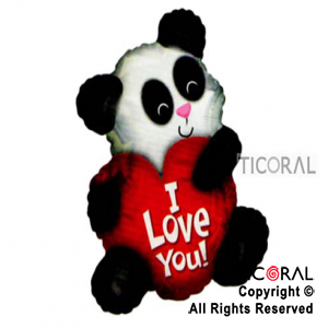 GLOBO MYLAR 17X20/ I LOVE YOU PANDA x 1